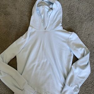 a light blue athleta sweatshirt !